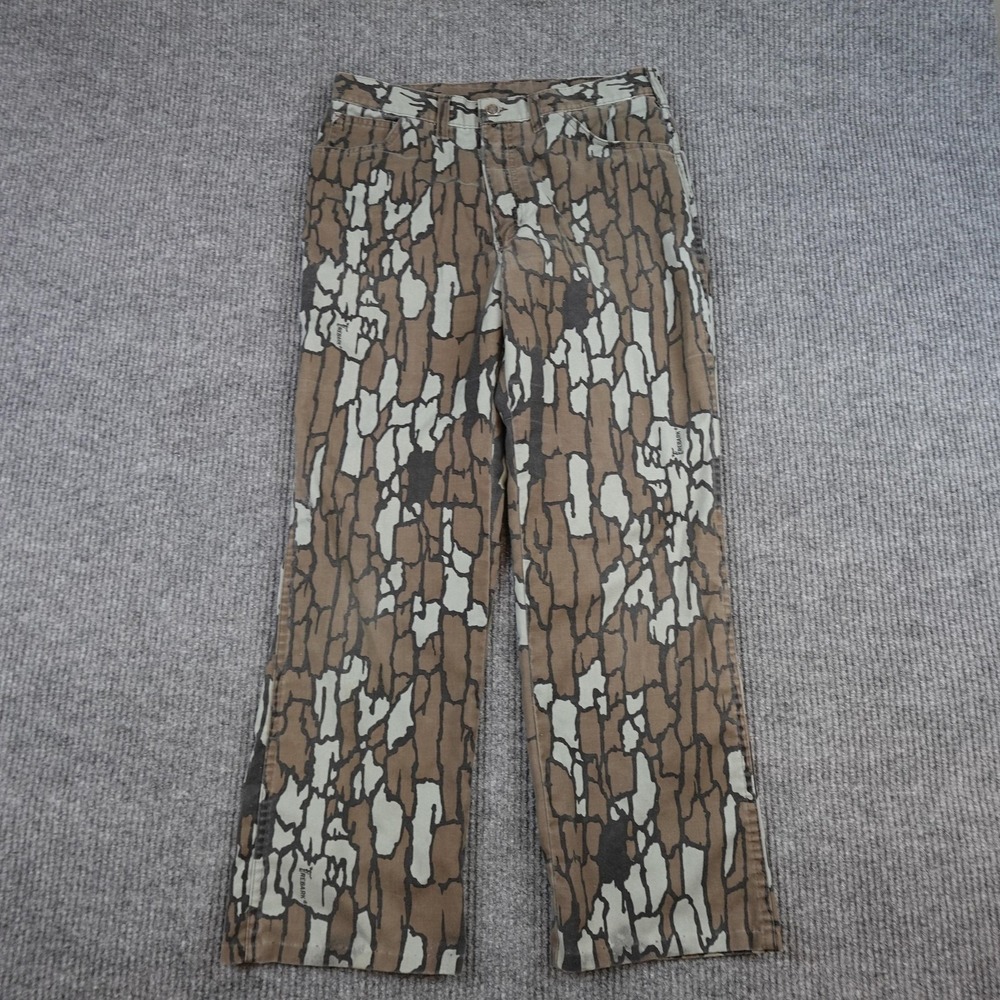10X Mens Trebark Camo Canvas Hunting Pants 36x28 Brown X55102TK USA
